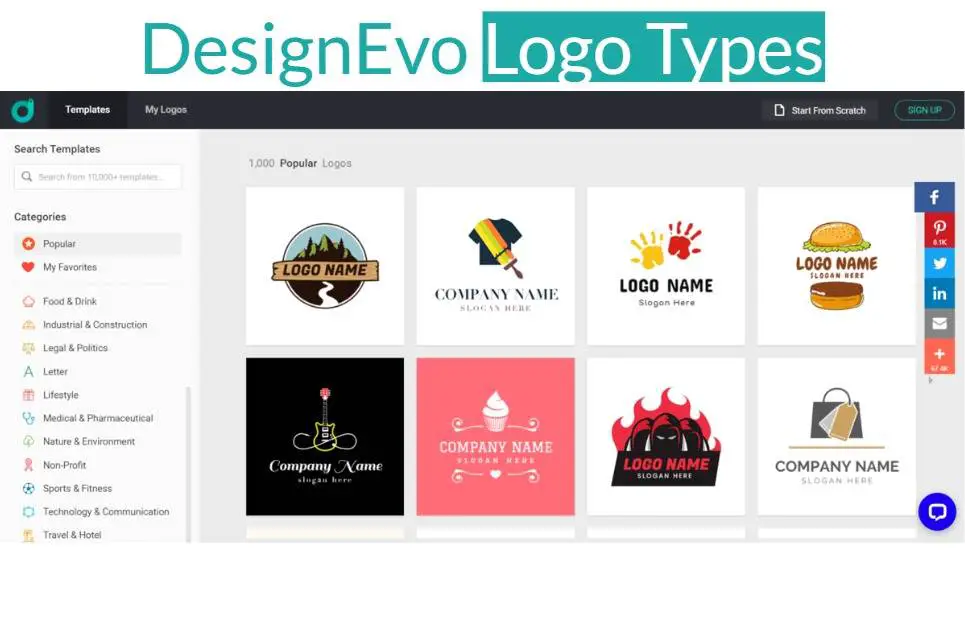 DesignEvo Logo Types