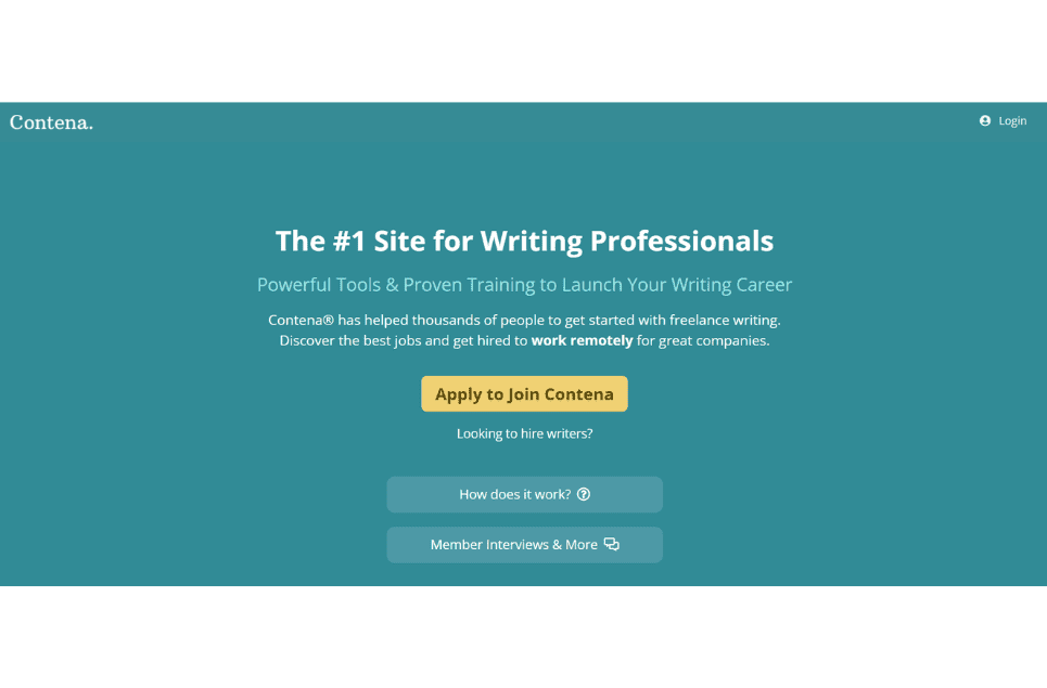 Contena- Sites for Beginner Freelance Writing Jobs